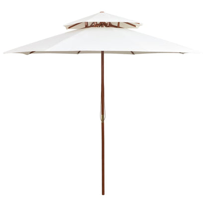 Parasol | Cream White | Polyester cover | Large | Adjustable Armrests