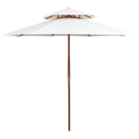 Parasol | Cream White | Polyester cover | Large | Adjustable Armrests