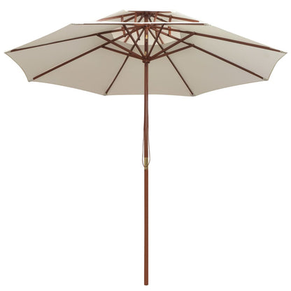 Parasol | Cream White | Polyester cover | Large | Adjustable Armrests