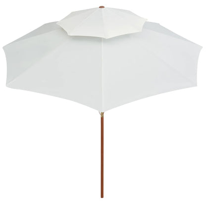Parasol | Cream White | Polyester cover | Large | Adjustable Armrests