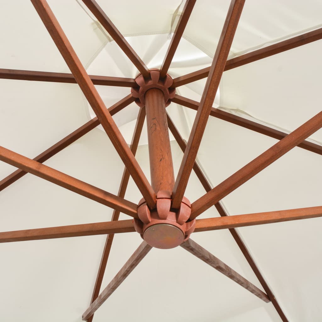 Garden Parasol | White | Polyester fabric | 3.5m diameter