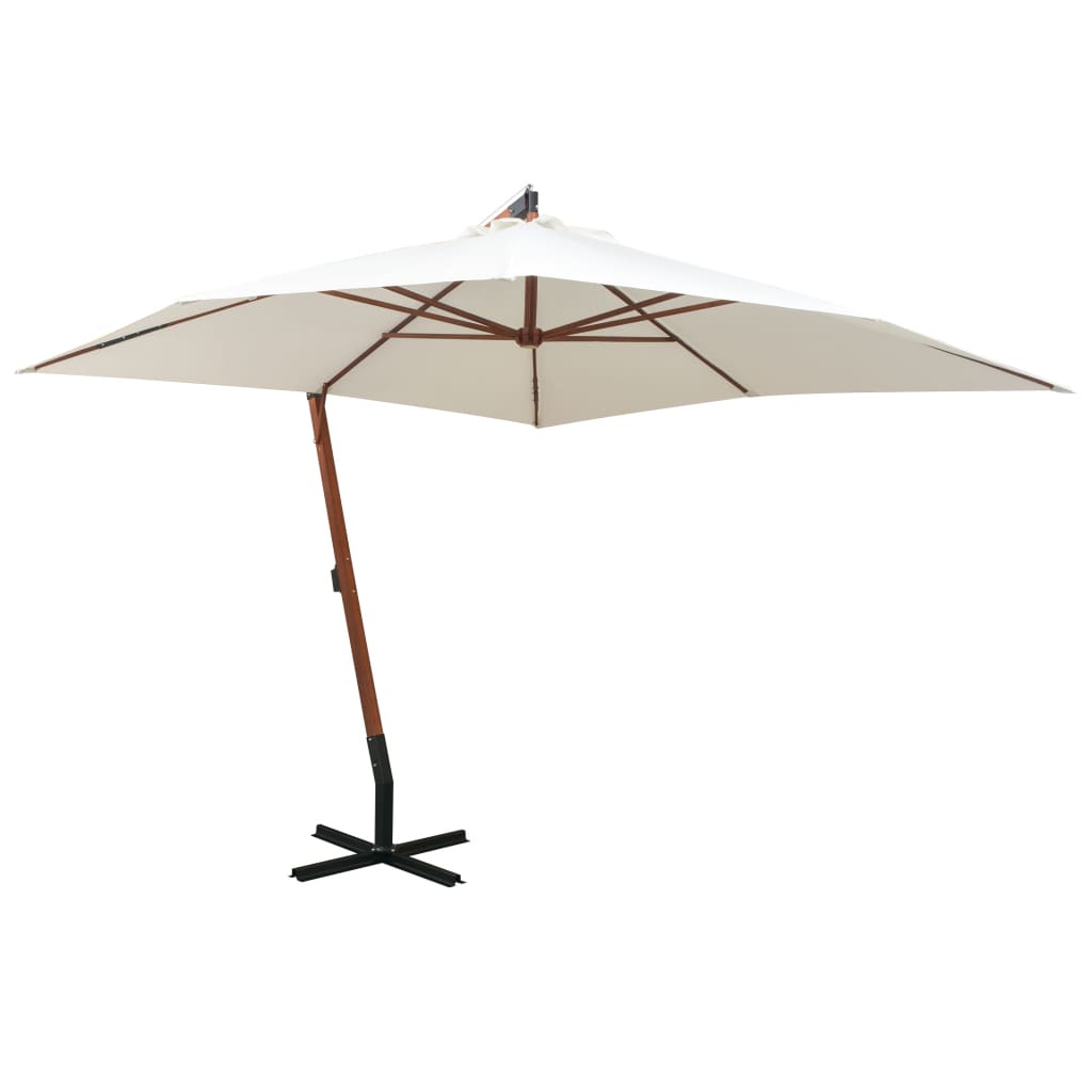 Garden Parasol | White | Polyester fabric | Large