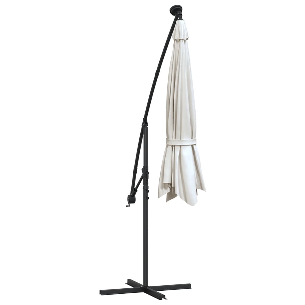 Hanging Parasol | Sand | Polyester | Large | Collapsible