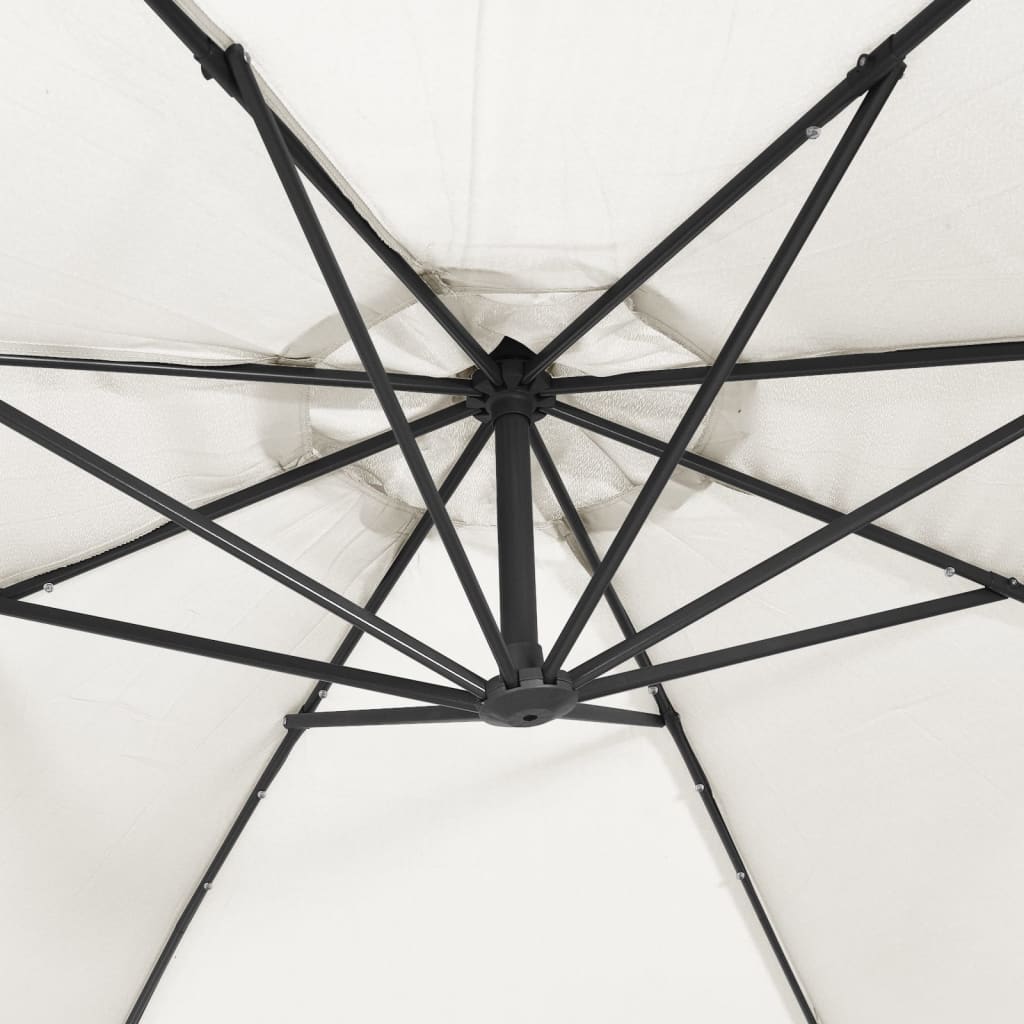 Hanging Parasol | Sand | Polyester | Large | Collapsible