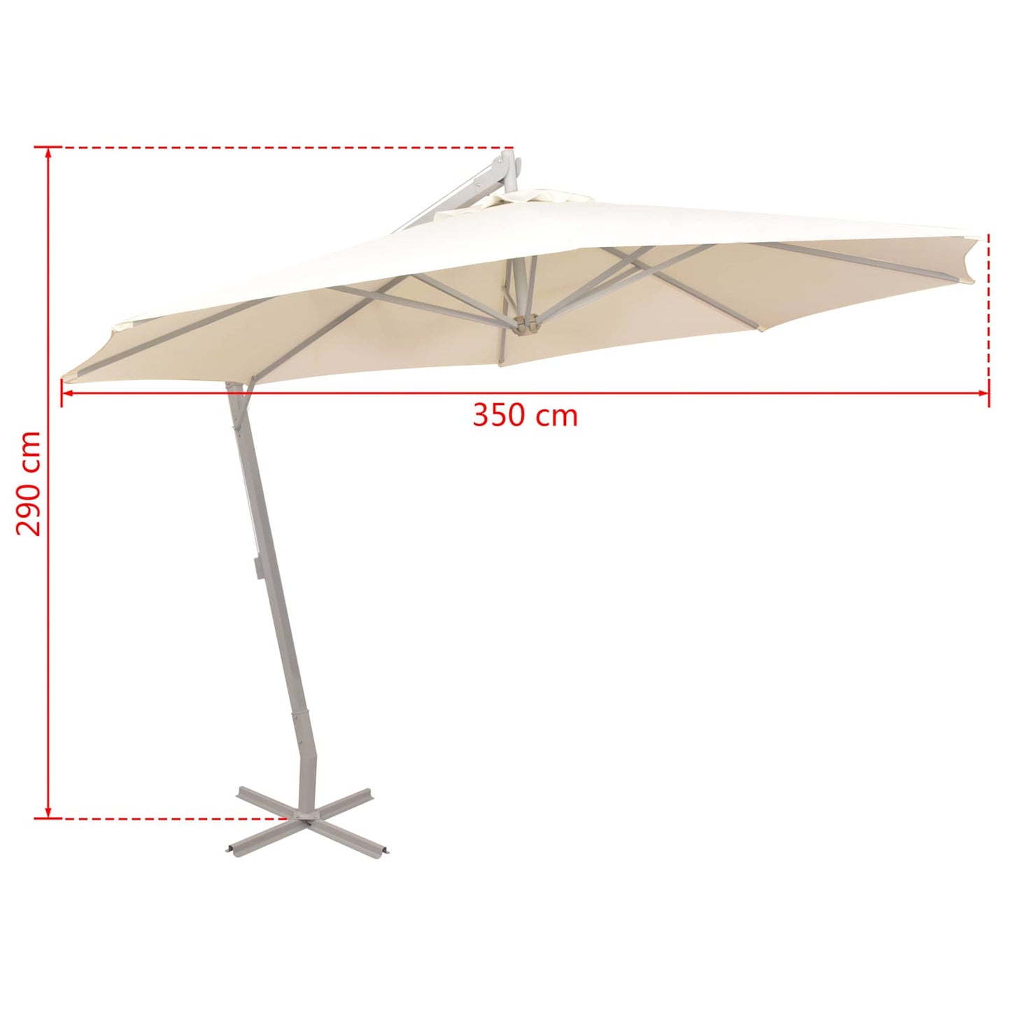 Outdoor Umbrellas Beige Polyester