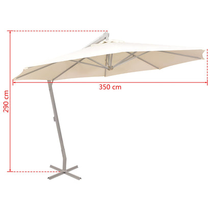 Outdoor Umbrellas Beige Polyester