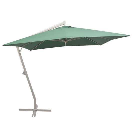 Hanging Parasol | Green | Polyester Fabric | Large | Height-Adjustable