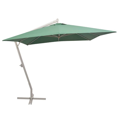 Hanging Garden Parasol 300x300 cm Green Aluminium Pole