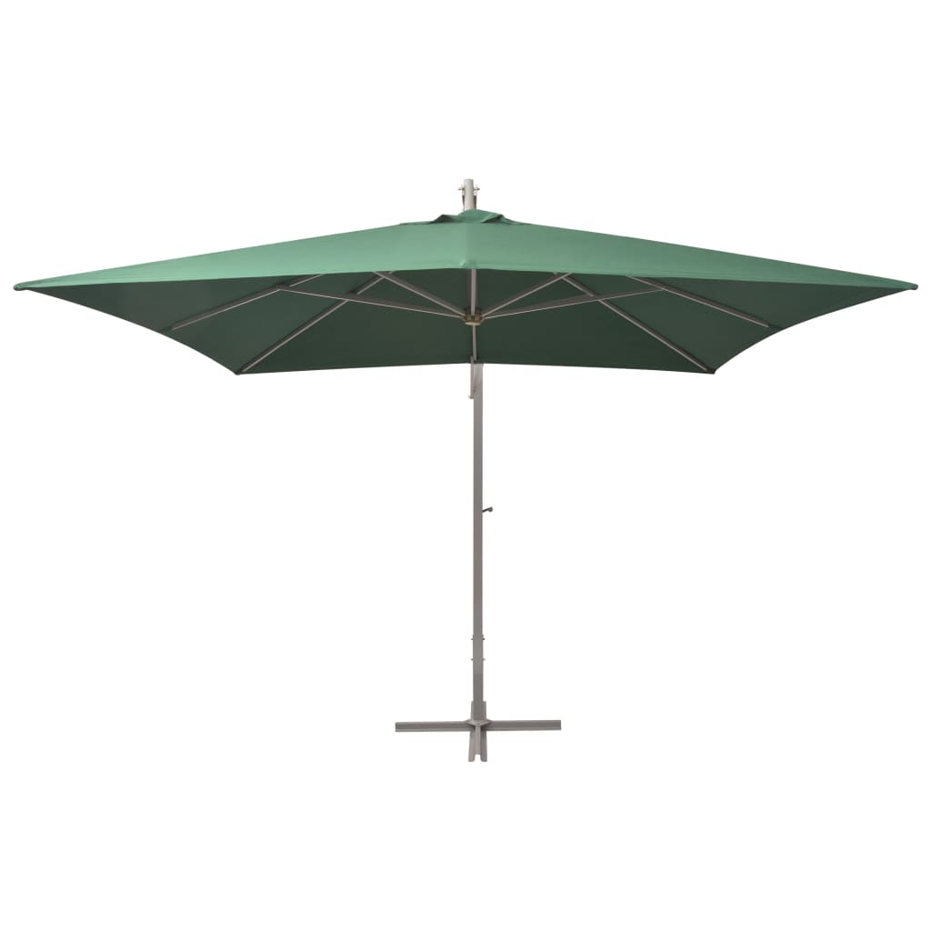 Hanging Parasol | Green | Polyester Fabric | Large | Height-Adjustable