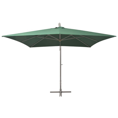 Hanging Parasol | Green | Polyester Fabric | Large | Height-Adjustable