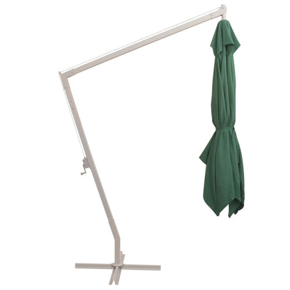 Hanging Parasol | Green | Polyester Fabric | Large | Height-Adjustable