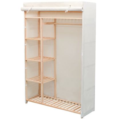 42976 vidaXL Wardrobe Fabric and Pinewood 110x40x170 cm