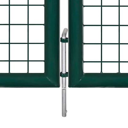 Fence Gate Steel 300x100 cm Green