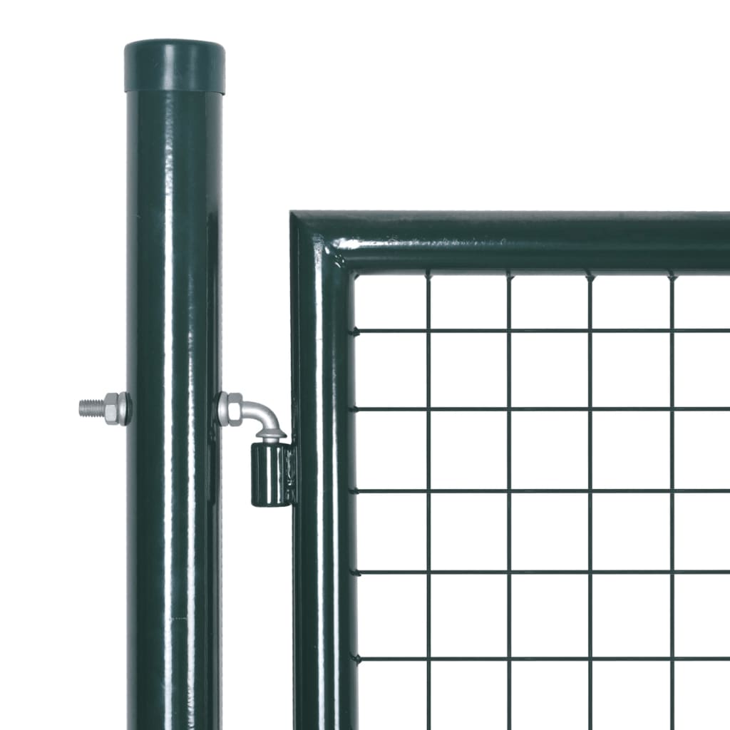 Fence Gate Steel 300x125 cm Green
