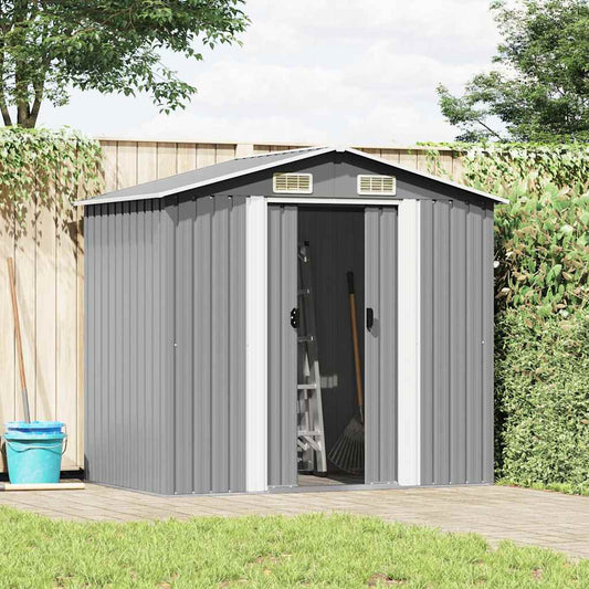 Garden Shed | Grey | Galvanised Steel | Large | Garden Shed | Rectangular