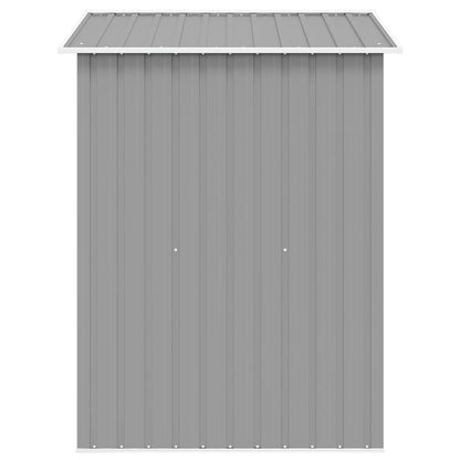 Garden Storage Shed Grey Metal 204x132x186 cm