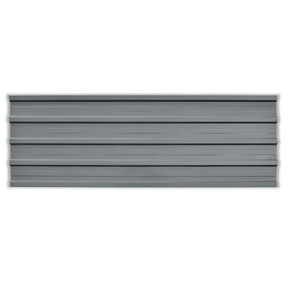 Roof Panel 12 pcs Grey 129 x 45 cm Galvanised steel