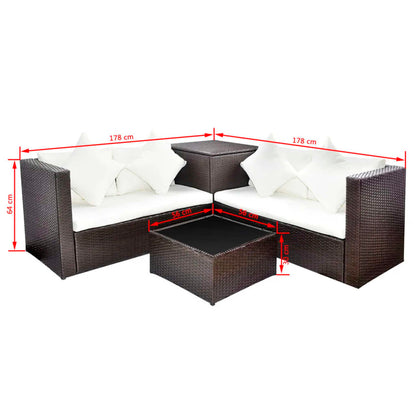Patio Furniture | Brown | PE rattan | Medium | Removable Covers