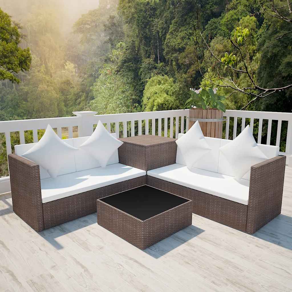 Patio Furniture | Brown | PE rattan | Medium | Removable Covers