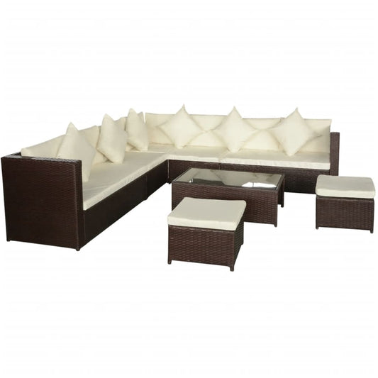 Patio Furniture | Brown | PE Rattan, Powder-Coated Steel, Polyester