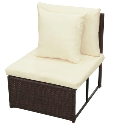Patio Furniture | Brown | PE Rattan, Powder-Coated Steel, Polyester
