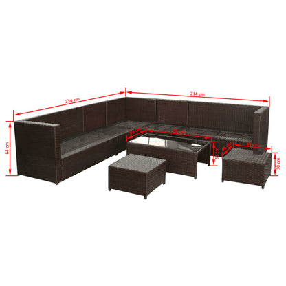 Patio Furniture | Brown | PE Rattan, Powder-Coated Steel, Polyester