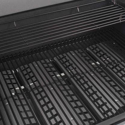 Gas Barbecue Grill with Wheel Silver Steel with Metal Hose