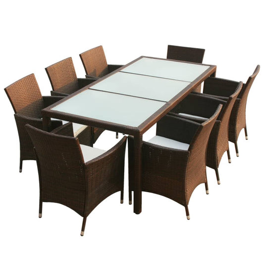 Patio Furniture | Brown | Steel Frame, Aluminium Feet, PE Rattan | Large