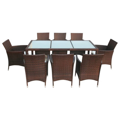 Patio Furniture | Brown | Steel Frame, Aluminium Feet, PE Rattan | Large