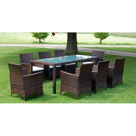 Patio Furniture | Brown | Steel Frame, Aluminium Feet, PE Rattan | Large