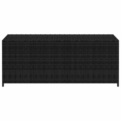 Garden Storage Box Black 150x50x60 cm Poly Rattan