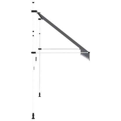 43223 vidaXL Manual Retractable Awning 350 cm Blue and White Stripes