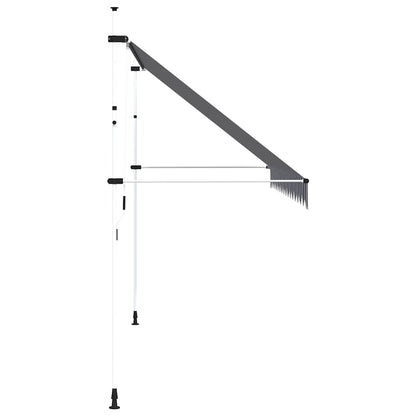 43224 vidaXL Manual Retractable Awning 400 cm Blue and White Stripes