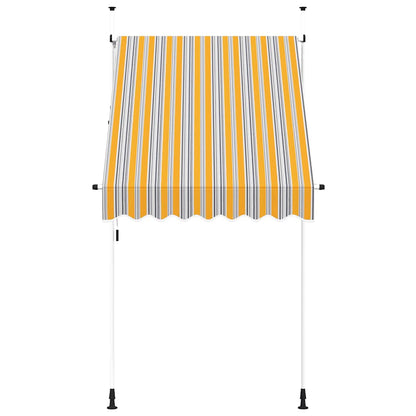 Manual Retractable Awning 150 cm Yellow and Blue Stripes