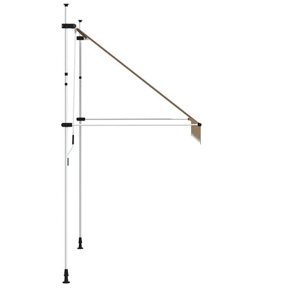 Manual Retractable Awning 200 cm Yellow and Blue Stripes