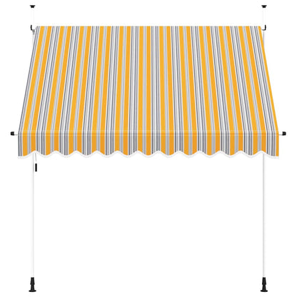 Manual Retractable Awning 250 cm Yellow and Blue Stripes