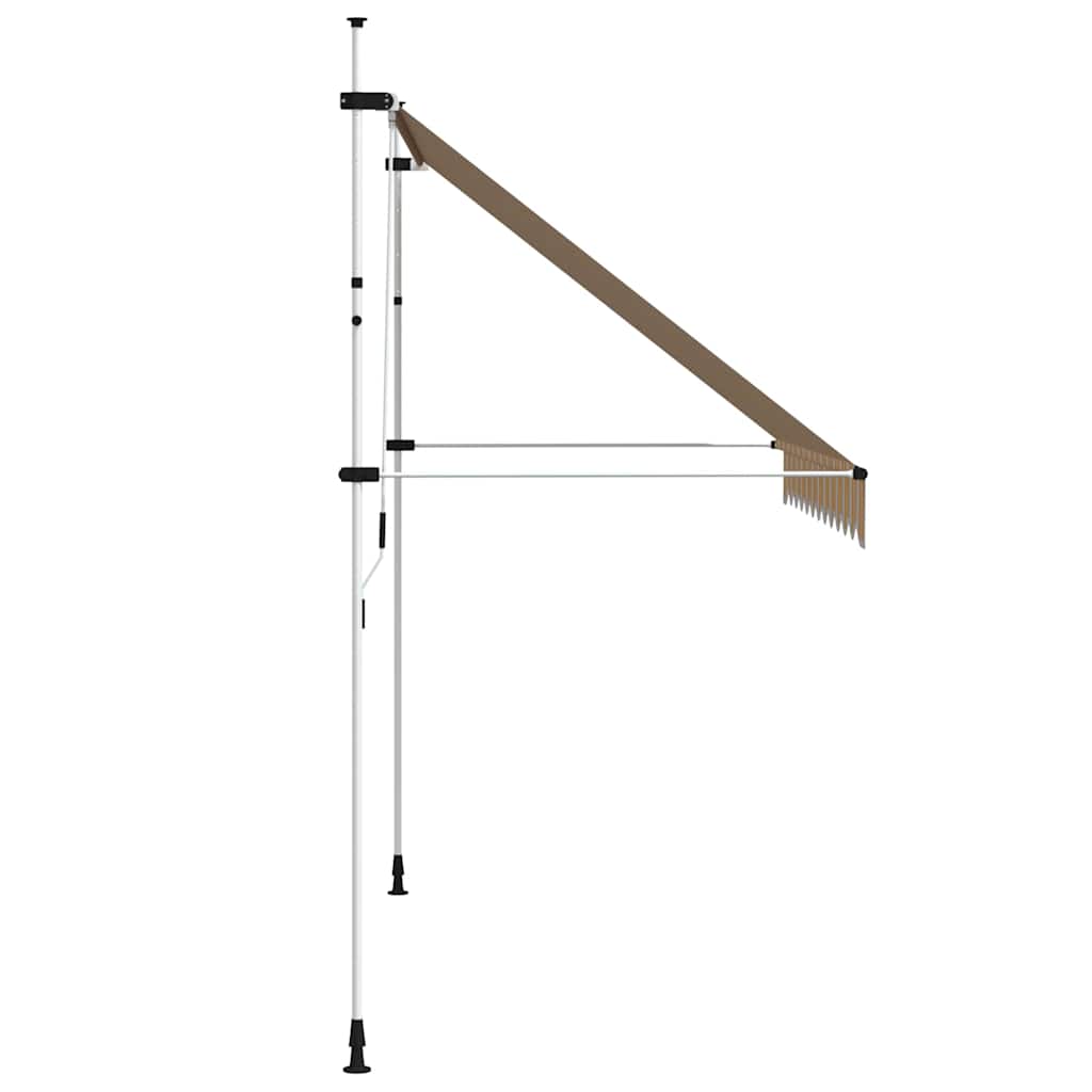 43228 vidaXL Manual Retractable Awning 300 cm Yellow and Blue Stripes