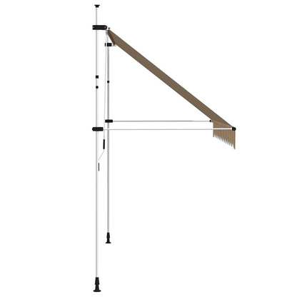 43228 vidaXL Manual Retractable Awning 300 cm Yellow and Blue Stripes