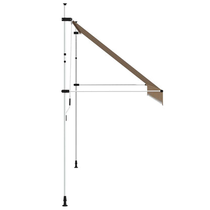 43229 vidaXL Manual Retractable Awning 350 cm Yellow and Blue Stripes