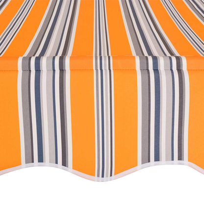 Manual Retractable Awning 400 cm Yellow and Blue Stripes