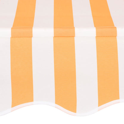 Manual Retractable Awning 250 cm Orange and White Stripes