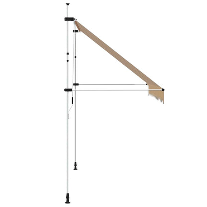 Manual Retractable Awning 300 cm Orange and White Stripes