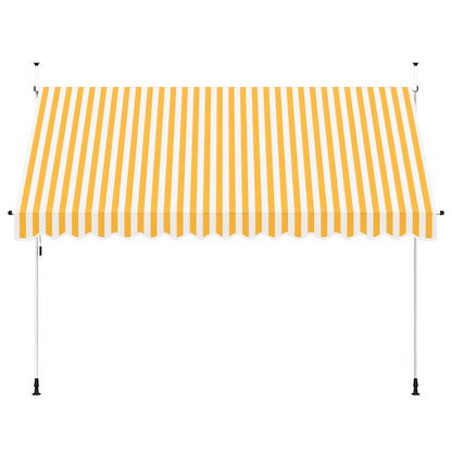Manual Retractable Awning 350 cm Orange and White Stripes