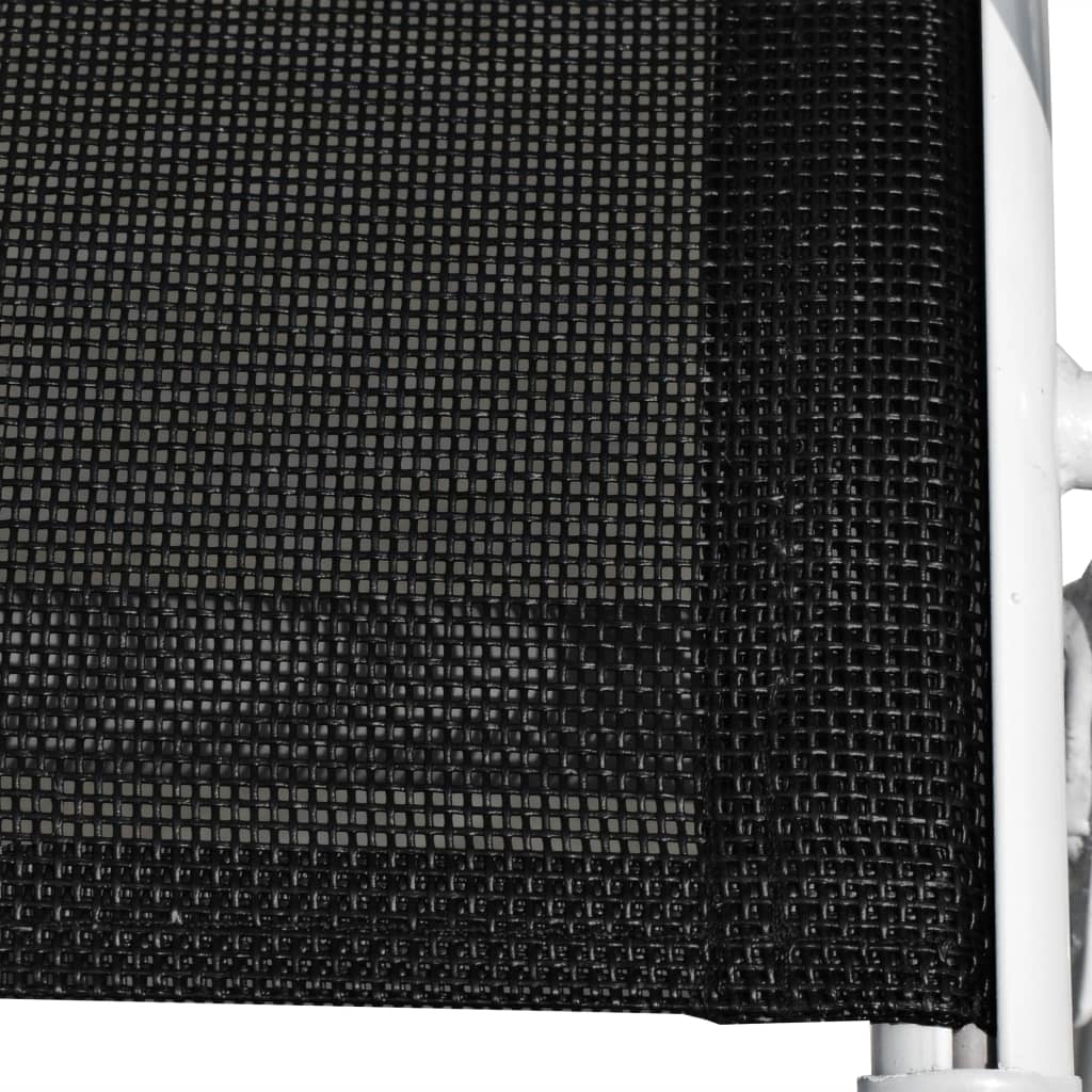 Garden Furniture Set | Black and grey | Powder-coated steel and textilene
