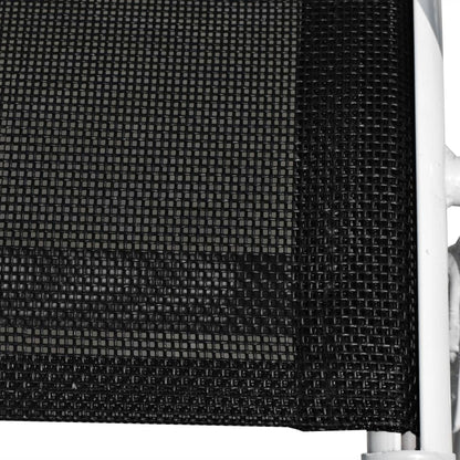Garden Furniture Set | Black and grey | Powder-coated steel and textilene