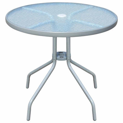 43316 vidaXL Bistro Table Grey 80x71 cm Steel