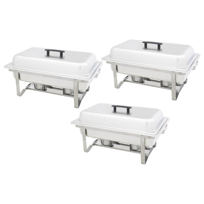 3 Piece Chafing Dish Set Stainless Steel