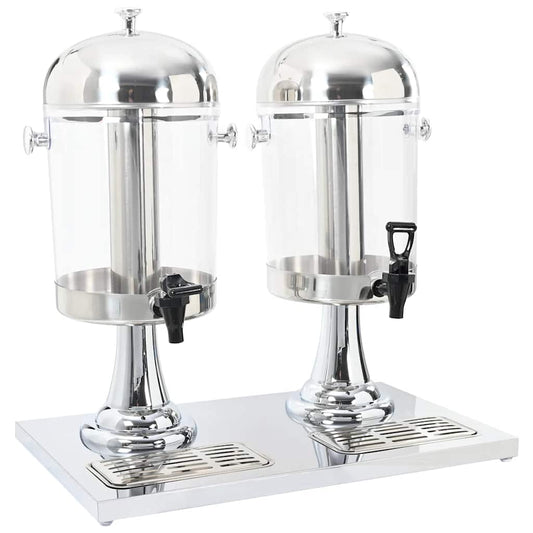 Double Juice Dispenser Stainless Steel 2 x 8 L