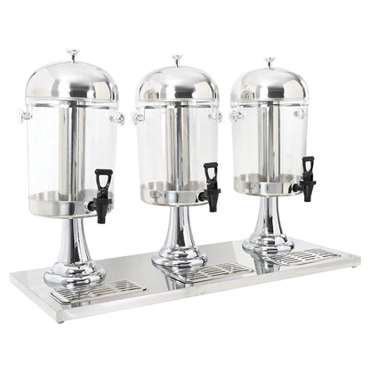 Triple Juice Dispenser Stainless Steel 3 x 8 L
