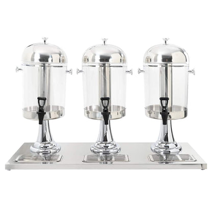 Triple Juice Dispenser Stainless Steel 3 x 8 L